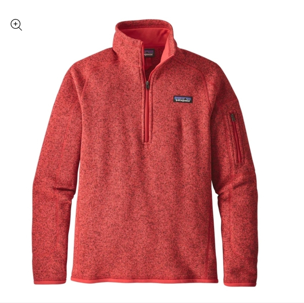 Patagonia Better Sweater 1/4 Zip Fleece Pullover Tomato Size Small
